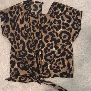 Leopard Print Kids Tank Top